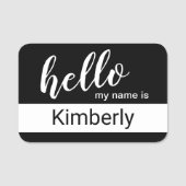 hallo mijn naam is - Moderne Calligrafie - Aangepa Naamplaatje (Voorkant)