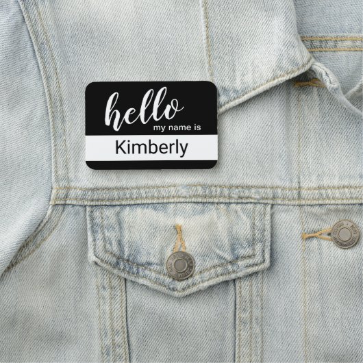 hallo mijn naam is - Moderne Calligrafie - Aangepa Naamplaatje (In situ)