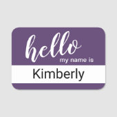 hallo mijn naam is - Moderne Calligrafie - Aangepa Naamplaatje (Voorkant)