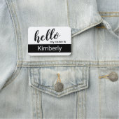 hallo mijn naam is - Moderne Calligrafie - Aangepa Naamplaatje (In situ)