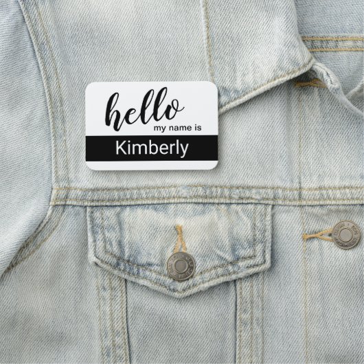 hallo mijn naam is - Moderne Calligrafie - Aangepa Naamplaatje (In situ)