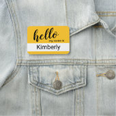 hallo mijn naam is - Moderne Calligrafie - Aangepa Naamplaatje (In situ)