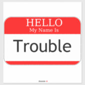 hallo mijn naam is moeilijk sticker (Vel)