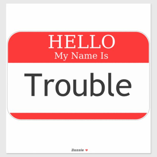 hallo mijn naam is moeilijk sticker (Vel)