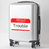 hallo mijn naam is moeilijk sticker (Koffer)