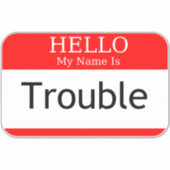 hallo mijn naam is moeilijk sticker (Voorkant)