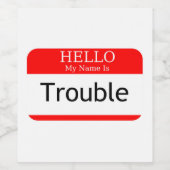 hallo mijn naam is moeilijk wijn etiket (Enkel label)