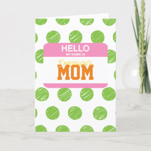 Hallo Mijn Naam Is MOM Naamkaartje KINDEREN NAAM S Feestdagen Kaart