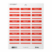 hallo mijn naam is naam tag etiket (Full Sheet)