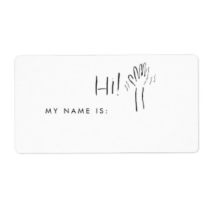 Hallo, mijn naam is naamplaatje etiket