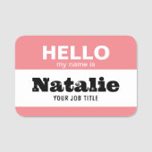 Hallo Mijn naam is NHS Practitioner Nursery School Naamplaatje (Voorkant)