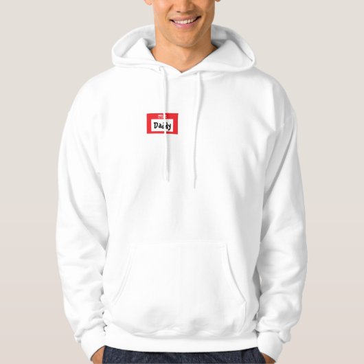 "Hallo mijn naam is papa" Hoodie (Voorkant)