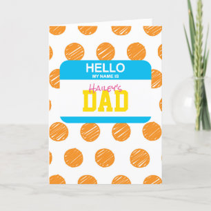 Hallo Mijn Naam Is PAPA Naamkaartje KINDEREN NAAM Feestdagen Kaart