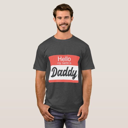 hallo mijn naam is papa Name ag Funny Gay T-shirt (Voorkant volledig)