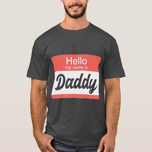hallo mijn naam is papa Name ag Funny Gay T-shirt (Voorkant)