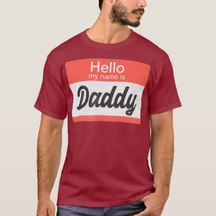 hallo mijn naam is papa Name Tag Funny Gay T-shirt