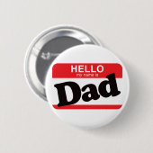 hallo mijn naam is papa ronde button 5,7 cm (Voorkant /achterkant)