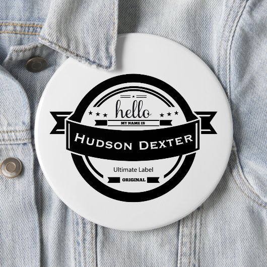 Hallo Mijn naam is Personalized Logo Ronde Button 6,0 Cm (In situ)