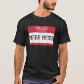 Hallo Mijn naam is Peter Funny Halloween 2429 T-shirt (Voorkant)