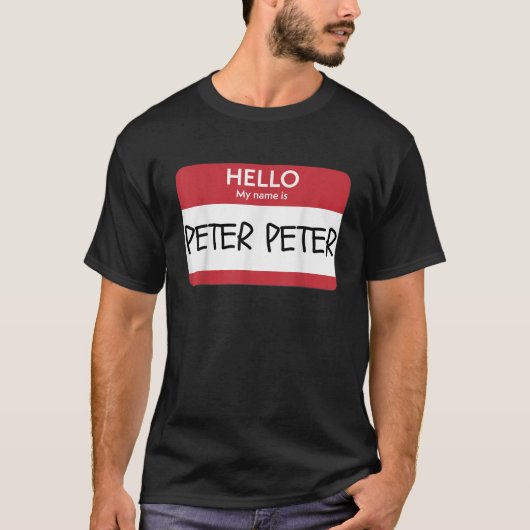 Hallo Mijn naam is Peter Funny Halloween 2429 T-shirt (Voorkant)