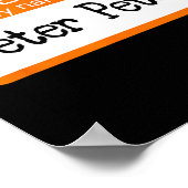 Hallo mijn naam is Peter Sticker naamlabel op een  Poster (Hoek)