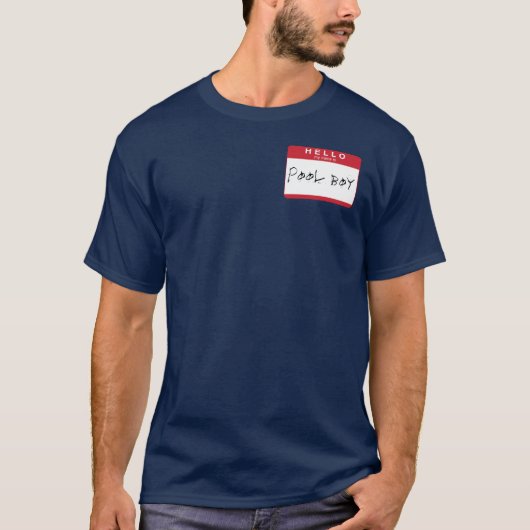 hallo mijn naam is Pool Boy T-shirt (Voorkant)