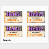 Hallo Mijn naam is Pumpkin Herfst Sticker (Vel)