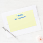 hallo mijn naam is: rechthoekige sticker (Envelop)