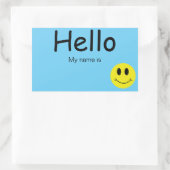 hallo, mijn naam is rechthoekige sticker (Tas)