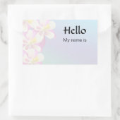 hallo, mijn naam is rechthoekige sticker (Tas)