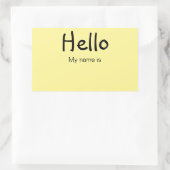 hallo, mijn naam is rechthoekige sticker (Tas)