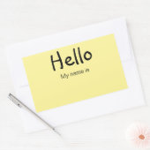 hallo, mijn naam is rechthoekige sticker (Envelop)
