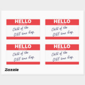 hallo mijn naam is... rechthoekige sticker (Vel)