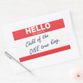 hallo mijn naam is... rechthoekige sticker (Envelop)