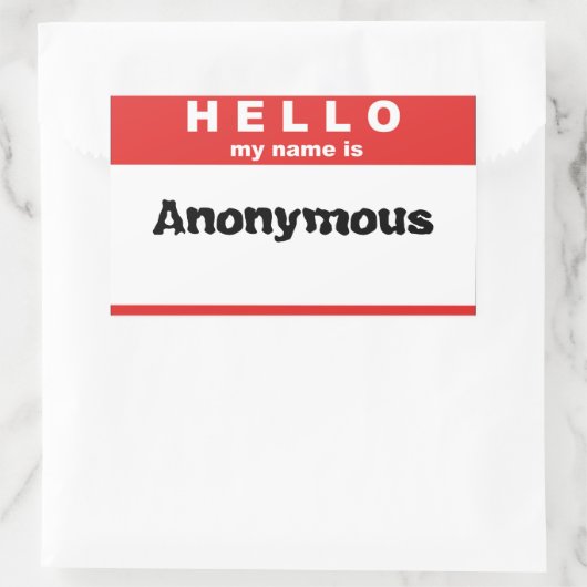 hallo mijn naam is rechthoekige sticker (Tas)