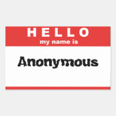 hallo mijn naam is rechthoekige sticker (Voorkant)