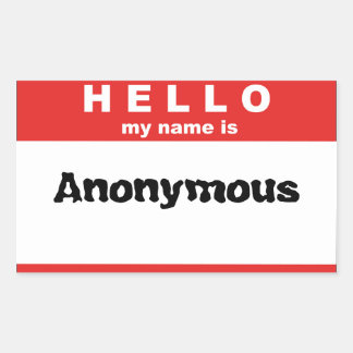 hallo mijn naam is rechthoekige sticker