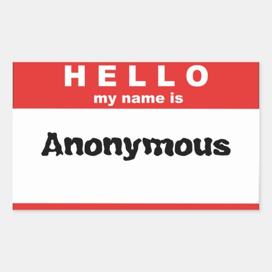 hallo mijn naam is rechthoekige sticker (Voorkant)