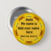 hallo, mijn naam is... ronde button 7,6 cm (Voorkant /achterkant)