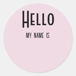 hallo, mijn naam is ronde sticker