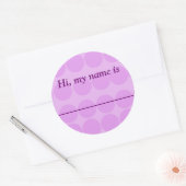 "Hallo, mijn naam is _________" Ronde Sticker (Envelop)