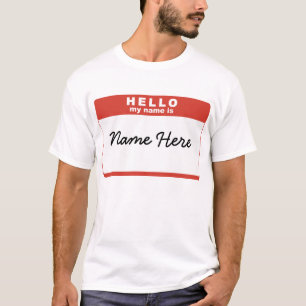 hallo, mijn naam is... Rood T-shirt