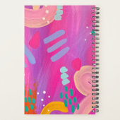 Hallo Mijn naam is roze Abstract esthetisch Planner (Achterkant)