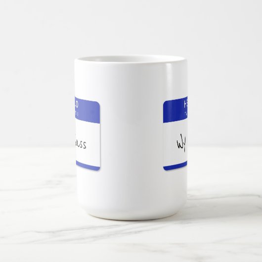 hallo mijn naam is Rude of Funny Blue  Koffiemok (Center)