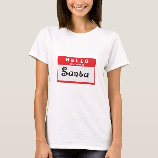 hallo mijn naam is Santa t-shirt (Voorkant)