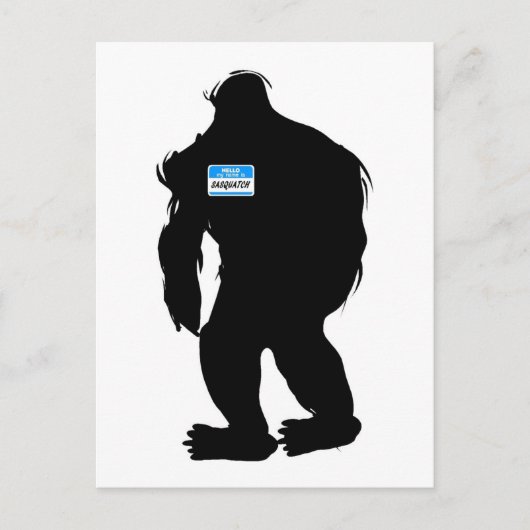 hallo-mijn naam is Sasquatch Briefkaart (Voorkant)