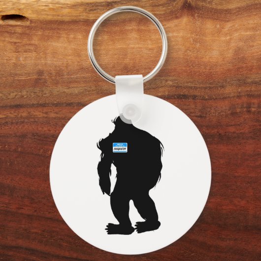 hallo-mijn naam is Sasquatch Sleutelhanger (Voorkant)