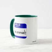 hallo mijn naam is Savannah (blauw) Mok (Voorkant links)