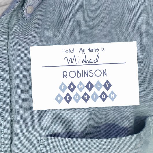 Hallo Mijn naam is Schrijf identificatie label Bla