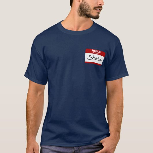 hallo mijn naam is Sheldon (rood) T-shirt (Voorkant)